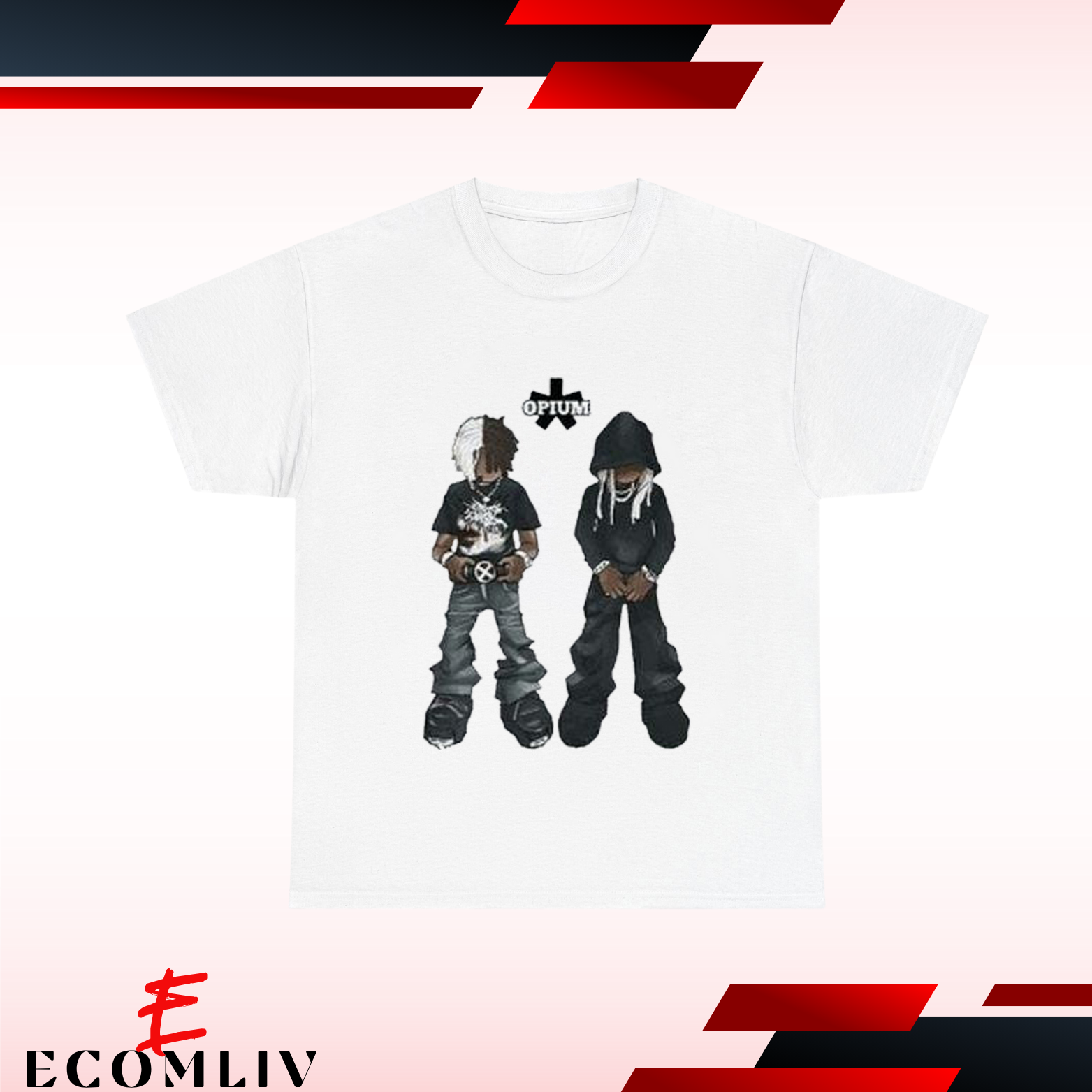 Playboi Carti Ken Carson Opium T-Shirt, Rap Merch Streetwear Vintage Graphic Tee
